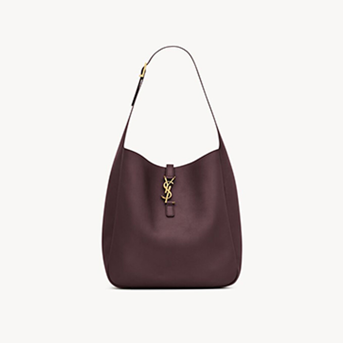 9a+quality saint laurent le 5 a 7 large soft grained leather hobo shoulder bag